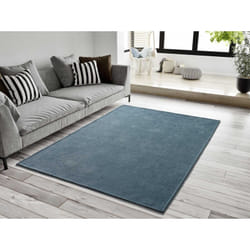 Tapis intérieur bleu rectangulaire uni HARRIS
