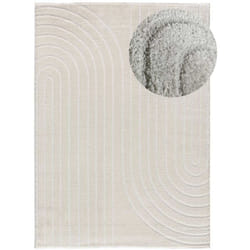 Tapis intérieur blanc rectangulaire géométrique BLANCHE