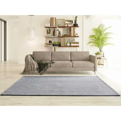 Tapis intérieur argent rectangulaire uni CORALINE