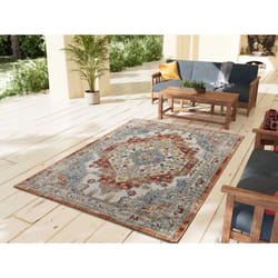 Tapis extérieur rouille rectangulaire vintage LUNA
