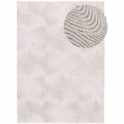 Tapis intérieur crème rectangulaire géometrique avec relief ESTILO