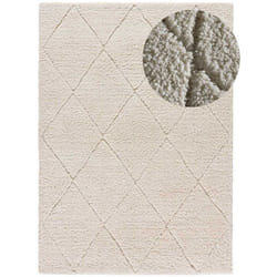 Tapis intérieur blanc rectangulaire shaggy ATESA
