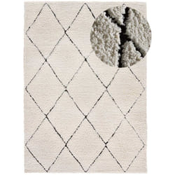 Tapis intérieur crème rectangulaire shaggy ATESA