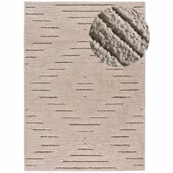 Tapis intérieur crème rectangulaire shaggy ATESA