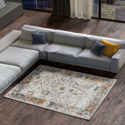 Tapis intérieur multicolore rectangulaire vintage SPRINGS