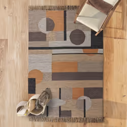 Tapis intérieur multicolore rectangulaire ethnique CHANDIA