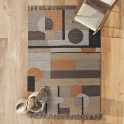 Tapis intérieur multicolore rectangulaire ethnique CHANDIA