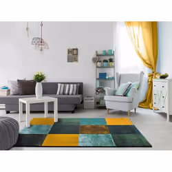Tapis intérieur multicolore rectangulaire géométrique MOAR
