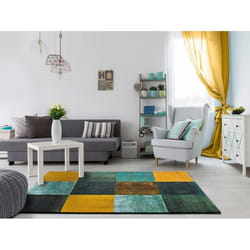 Tapis intérieur multicolore rectangulaire géométrique MOAR