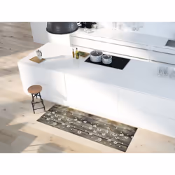 Tapis de cuisine marron rectangulaire dessins de printemps SPRINTY