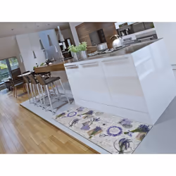 Tapis de cuisine violet rectangulaire dessins de lavande SPRINTY