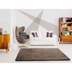 Tapis intérieur vison rectangulaire shaggy uni ALPACA