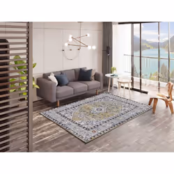 Tapis intérieur rectangulaire de style vintage MABEL