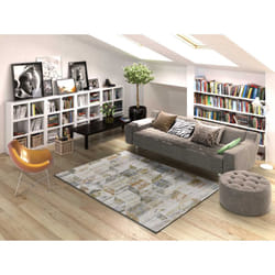 Tapis intérieur multicolore rectangulaire vintage KILIS