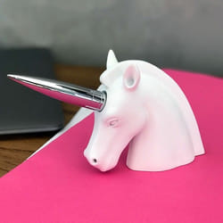 stylo & presse-papiers Unicorn Couleur blanc En forme de licorne Résine
