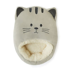 Chauffe-pieds - Kitty - Gris - Doux - Confortable - Molletonné