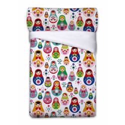 Pierre Cardin - Enveloppe de couette duvet cover matryoshkas white bed de 90 3 pieces