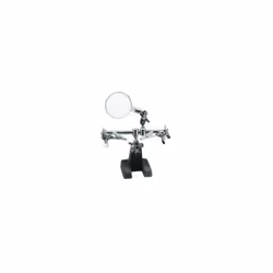 Support articulé avec loupe. Pour le serrage des circuits imprimés et des composants, ce qui les rend plus faciles à manipule ...