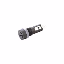 Porte-fusible de type baïonnette. Pour les fusibles de 5 x 20 mm. Corps en polycarbonate UL94-V0. Contacts en alliage de cuiv ...