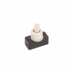 Interrupteur à bouton-poussoir unipolaire 1A/250VAC Electro DH Couleur Blanc 11.173 : - Interrupteur à bouton-poussoir unipol ...