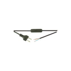 Electro Dh - Interrupteur de passage avec câble de 2 m. 2A/250V Couleur Noir 11.576/N 8430552075775