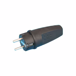 Fiche bipolaire étanche 16A/250V Noir Electro DH 36.043 Caractéristiques : - Avec connexion à la terre. - Ref. 36.043 - Coule ...