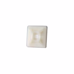 Paquet de 100 unités Supports adhésifs pour brides. Caractéristiques Dimensions 20 x 20 mm Couleur Blanc Largeur de pas Ø4 mm