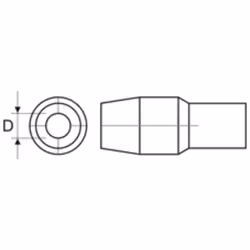 Mandrin de perceuse Caractéristiques Dimensions (D) Ø2'3 mm Type cornet