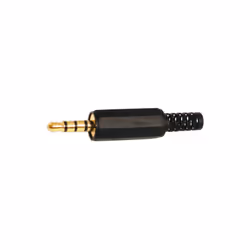 Jack macho 3,5 mm. L'or. 4 contacts.