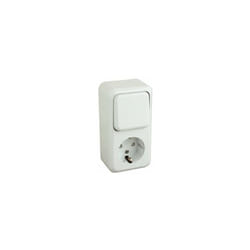 Socle Schuko avec interrupteur blanc Electro Dh 36.470/BI/B 8430552106998