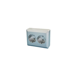 Electro Dh - Socle à double prise argent/gris 36 535/db/pg