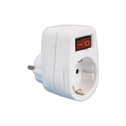 Adaptateur 1 prise avec interrupteur 16A/250V Electro DH. Avec la protection de l'enfance 36.082 Caractéristiques : - Adaptat ...