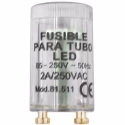 Pont de fusibles pour l'installation de tubes LED. Caractéristiques Power 2A/250V ~ Tension 85V-265V ~
