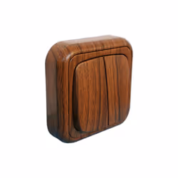 Double commutateur de surface. Caractéristiques Tapez double commutateur Couleur bois Intensité maximale 10A/250V~