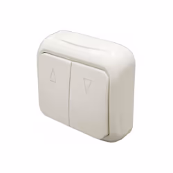Bouton-poussoir double surface pour la commande des volets roulants. Caractéristiques Type double bouton poussoir Couleur bla ...