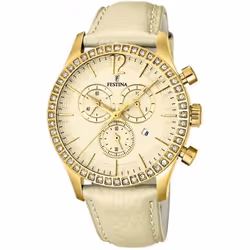 Montre - FESTINA - F16605-4 - Doré - Cuir - Quartz