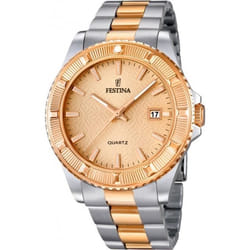 Montre - Festina - F16685-2 - Acier Argenté - Or Rose - Homme