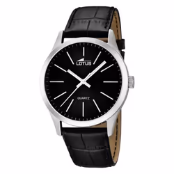 Montre Lotus Minimalist 15961/3 acier et cuir noir