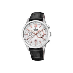 Montre Homme Festina - F16996/1 - Quarzt - Chronographe - Bracelet Cuir Noir