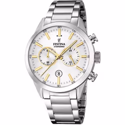 Montre Chronographe - Festina - F16826-d - Quartz - Argenté - Acier inoxydable