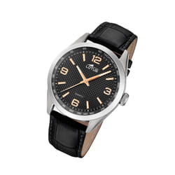 Montre Lotus Minimalist 18149/6 acier et cuir noir