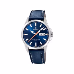 Montre Festina Classic acier F20358/3 cuir et acier