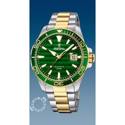 Montre Homme - Festina - F20362/3 - Bicolore - Quartz - Cadran Vert - Bracelet Acier