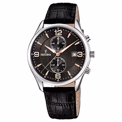 Montre Festina Timeless Chronographe F6855/7 en cuir