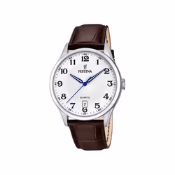 Montre Festina Classic acier F20426/1 cuir et acier