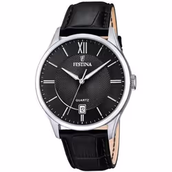 Montre Festina Classic acier F20426/3 cuir et acier