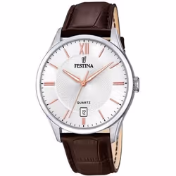 Montre Festina Classic acier F20426/4 cuir et acier