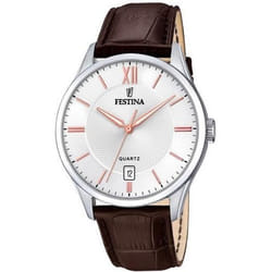 Montre Festina Classic acier F20426/4 cuir et acier