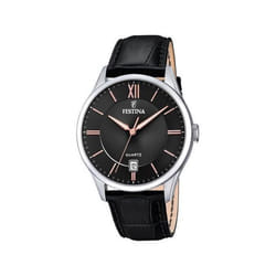 Montre Festina Classic acier F20426/6 cuir et acier