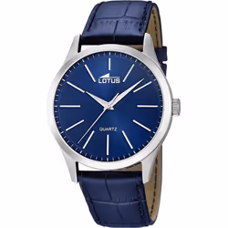 Montre Lotus Minimalist 15961/A en acier et cuir bleu